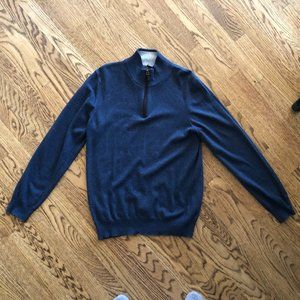 Filippo Riberti Cashmere Sweater Quarter Zip Blue